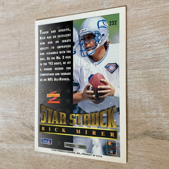 Rick Mirer Notre Dame Seahawks Super Star QB 1995 Card - Picture 6 of 6